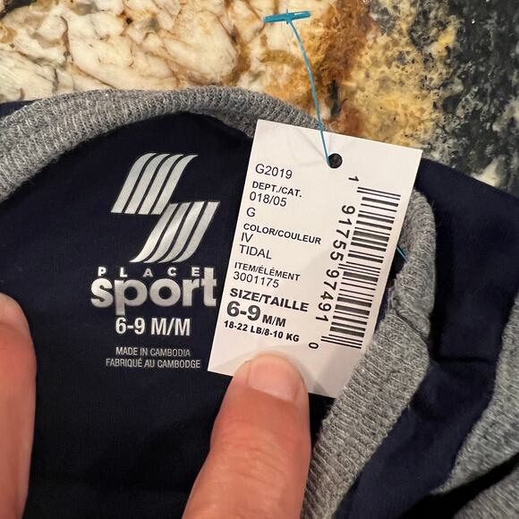 NWT Children's Place Navy W/USA Flag 4th of July Graphic Tank Top - Size 6-9M - Picture 6 of 7